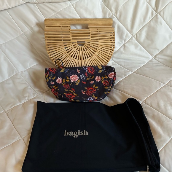 Natural Bamboo Half-Moon Bag - Picture 4 of 5